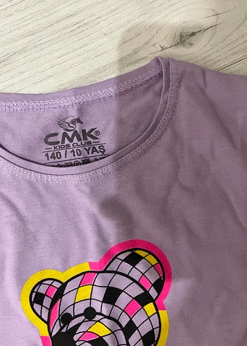 Kız Çocuk Renkli Baskılı Kısa Kollu Tişört-hiç kullanılmadı - Görsel 2