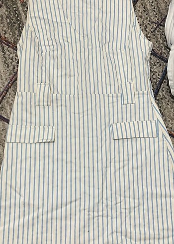Beyaz Çizgili elbise - Görsel 2