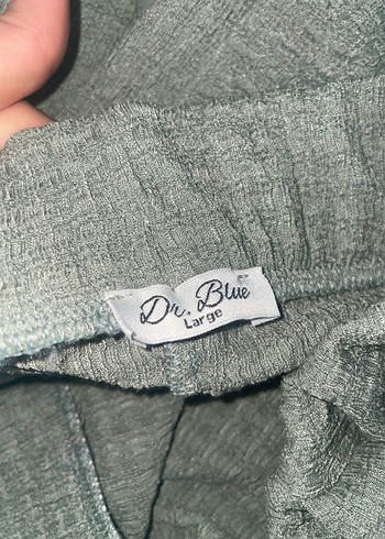 Yeşil Pilili Rahat Kesim Keten Kadın Pantolon - Görsel 5