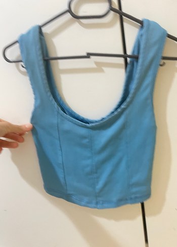 Mavi Denim Straplez Kadın crop - Görsel 4