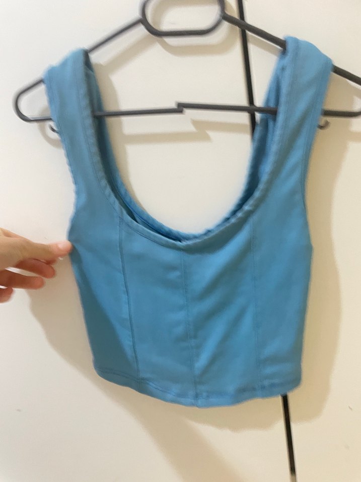 Mavi Denim Straplez Kadın crop - Görsel 4