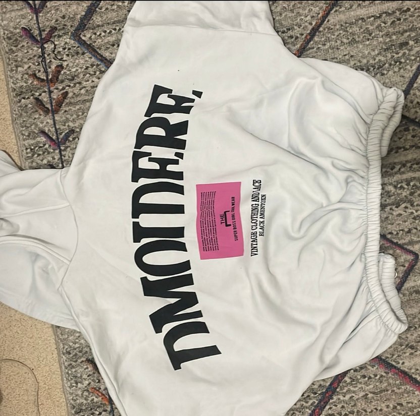 Kadın Beyaz Midi Kapüşonlu Fermuarlı Ceket - Görsel 3