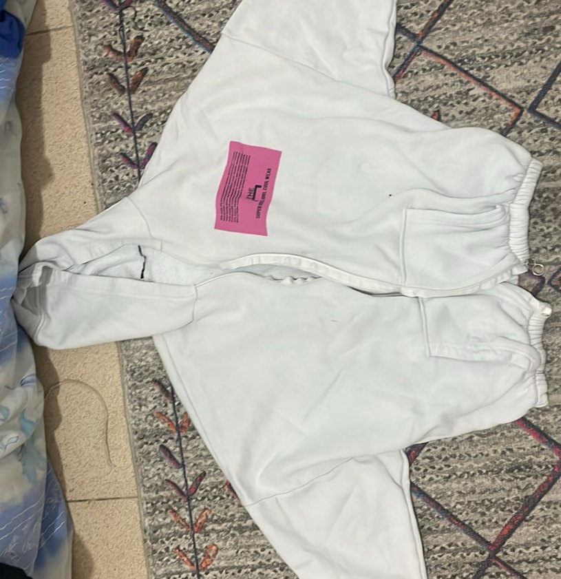 Kadın Beyaz Midi Kapüşonlu Fermuarlı Ceket - Görsel 4