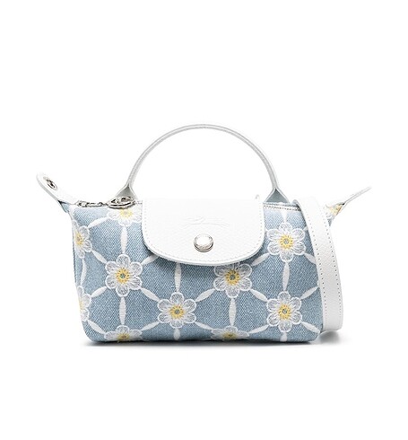 Longchamp Le Pliage Çiçek Desenli XS Çanta