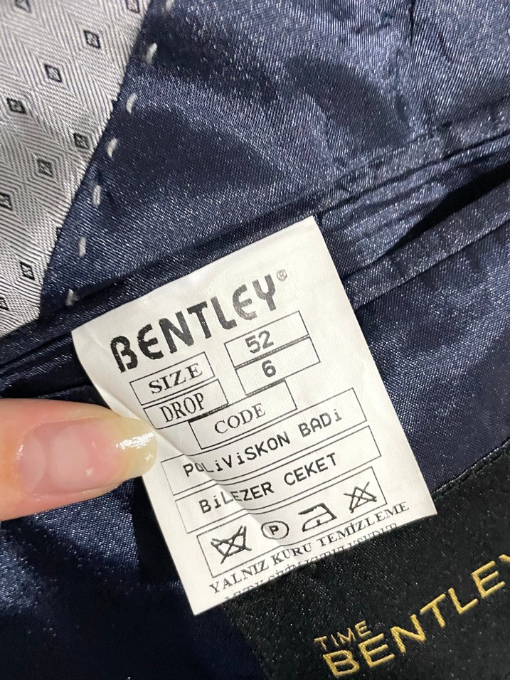 Gri Düğmeli Erkek Ceket Bentley - Görsel 4