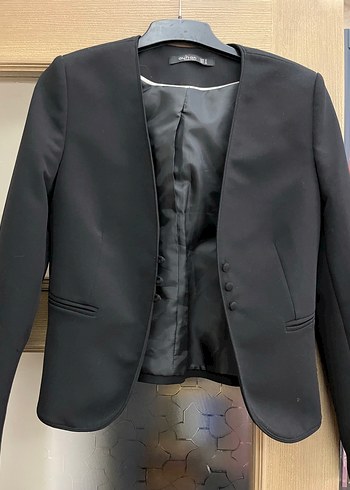 Zara Dugmeli Siyah Kadin Blazer Ceket