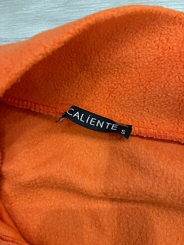 s Beden Oversize beli lastikli turuncu polar hırka