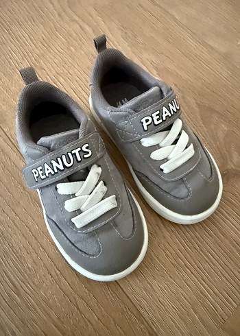 Gri Erkek Çocuk Spor Ayakkabı Velcro Kapatma