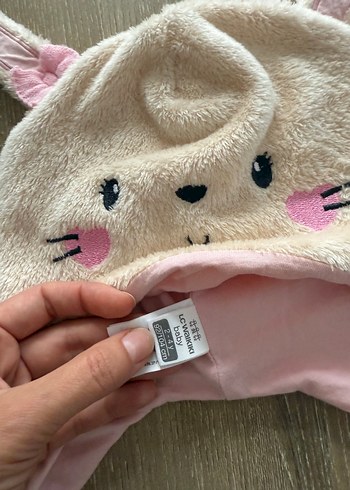 LC Waikiki Krem Renkli Nakışlı Peluş Çocuk Bere