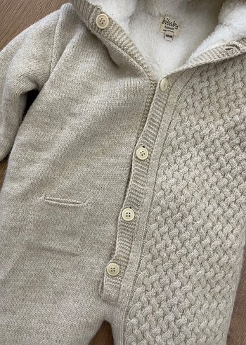 Bebek Bej Örgü Tulum. Triko astronot - Görsel 7