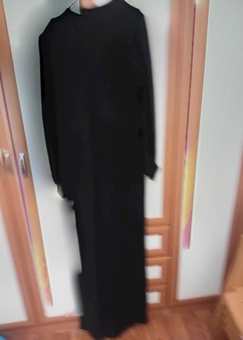 Siyah Uzun Kollu V Yaka Kadın tulum - Görsel 2