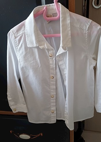 Beyaz uzun kollu gömlek - Görsel 4