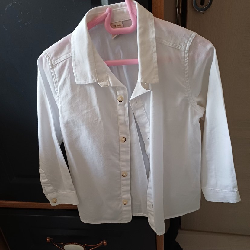 Beyaz uzun kollu gömlek - Görsel 5