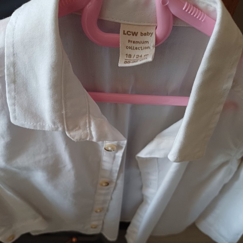 Beyaz uzun kollu gömlek - Görsel 3