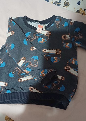 Erkek Çocuk Gri Baskılı Sweatshirt - Görsel 2