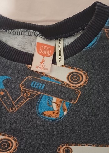 Erkek Çocuk Gri Baskılı Sweatshirt - Görsel 3