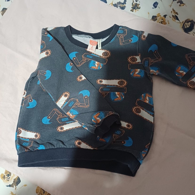 Erkek Çocuk Gri Baskılı Sweatshirt - Görsel 2