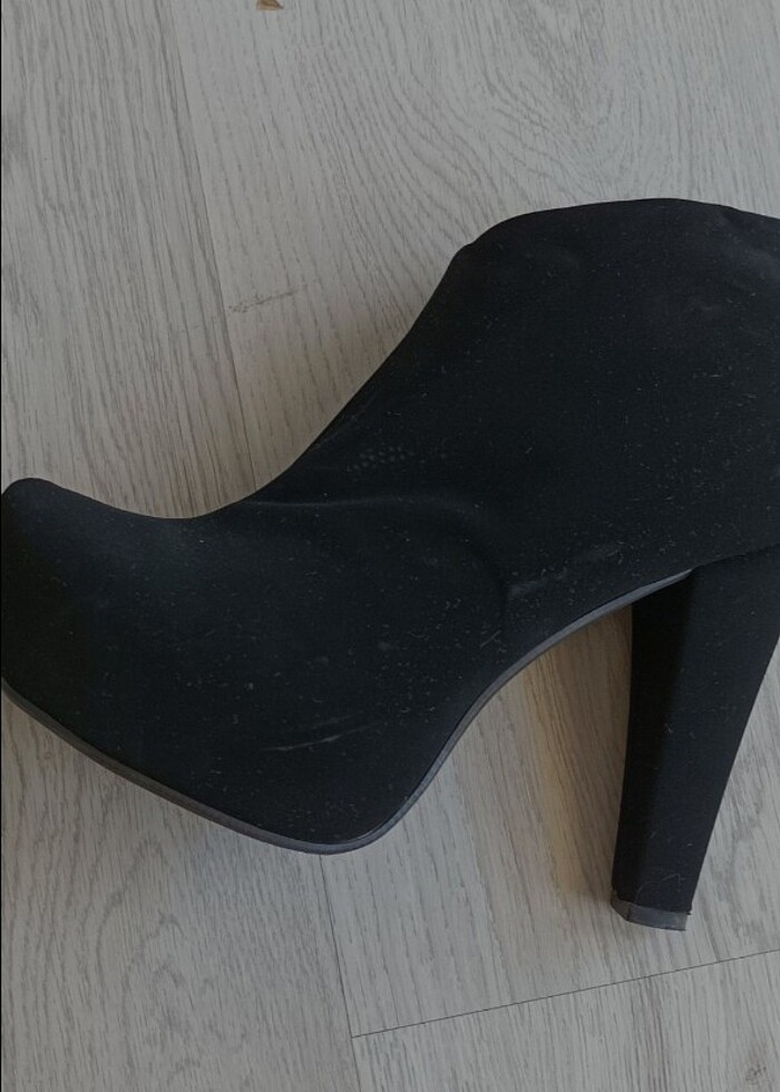 Süet yarım bot ayakkabı  - Görsel 2