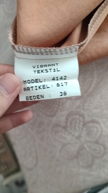 38 Beden ten rengi Renk Somon rengi elbise