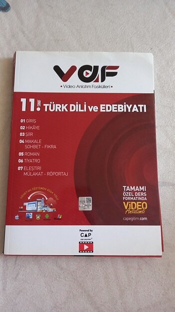 11. sınıf edebiyat vaf|çap yayınları
