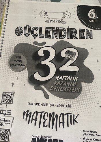 6. Sınıf Matematik 32 Haftalık Kazanım Denemeleri