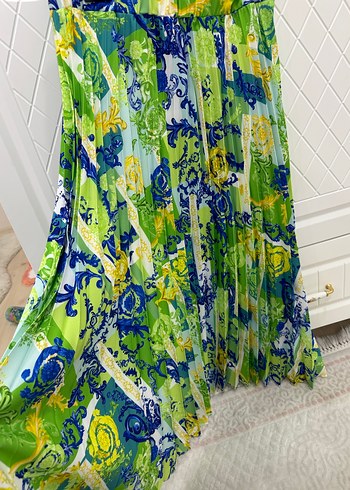 Yeşil Straplez kadın etek - Görsel 3