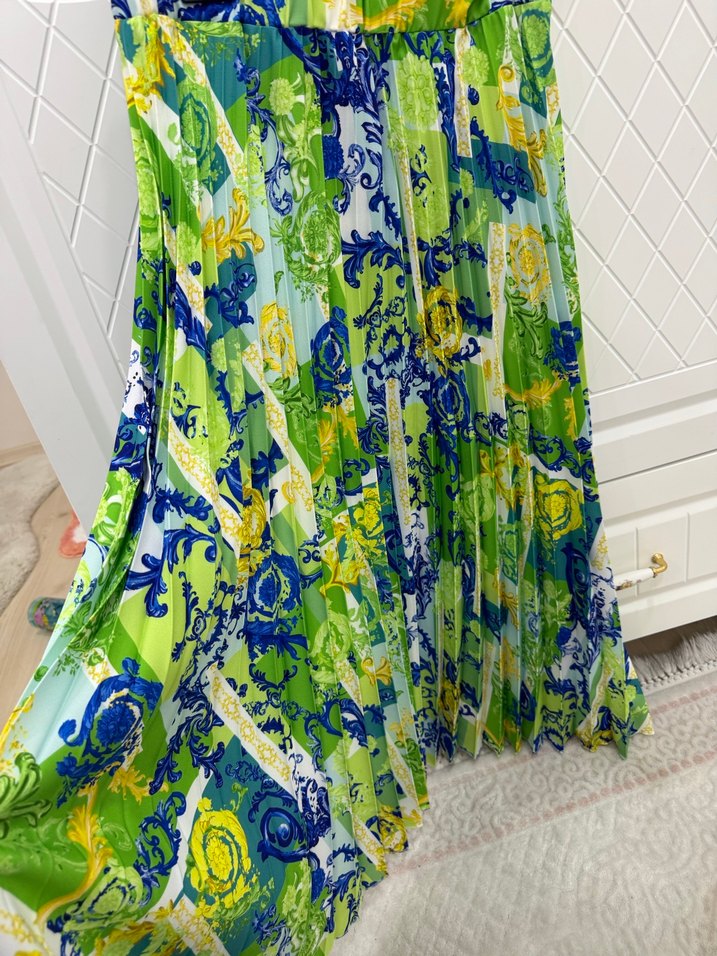 Yeşil Straplez kadın etek - Görsel 3