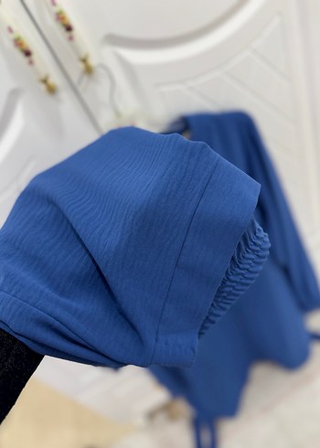 Mavi V Yaka Fermuarlı takım - Görsel 4