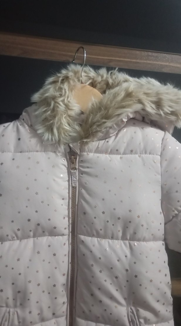 Kız Bebek Beyaz Kürklü Tulum - Görsel 2