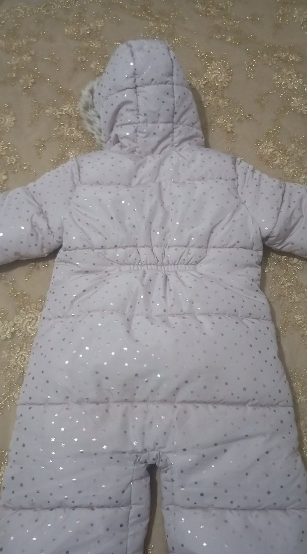 Kız Bebek Beyaz Kürklü Tulum - Görsel 4