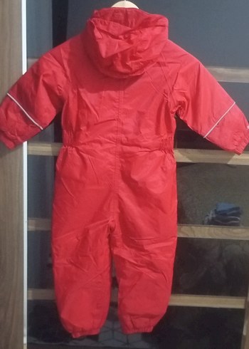 Kız Bebek Kırmızı Fermuarlı Kayak Tulumu - Görsel 2