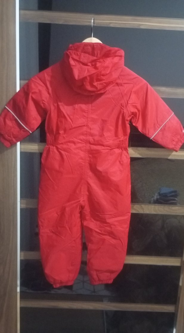 Kız Bebek Kırmızı Fermuarlı Kayak Tulumu - Görsel 2