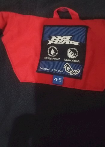 Koyu Kırmızı Fermuarlı Bebek Erkek Kayak Tulumu - Görsel 2