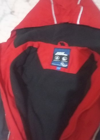 Koyu Kırmızı Fermuarlı Bebek Erkek Kayak Tulumu - Görsel 3