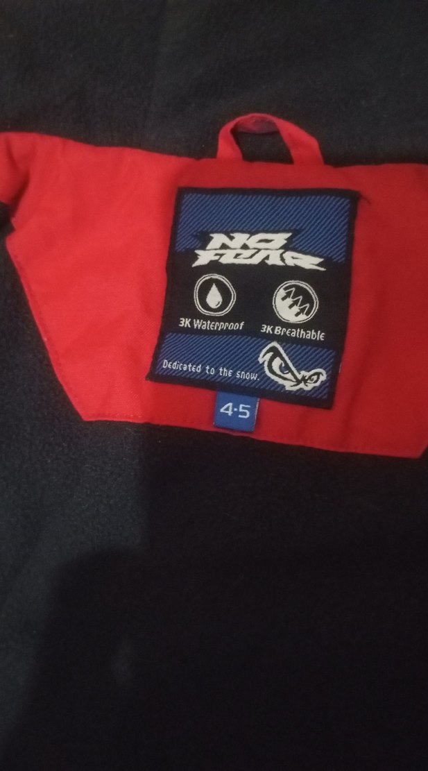 Koyu Kırmızı Fermuarlı Bebek Erkek Kayak Tulumu - Görsel 2