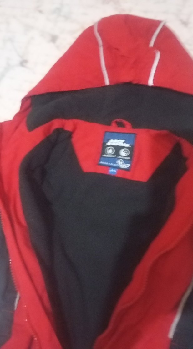 Koyu Kırmızı Fermuarlı Bebek Erkek Kayak Tulumu - Görsel 3