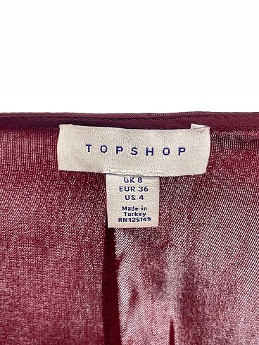 36 Beden bordo Renk Topshop Mini Etek %70 İndirimli.