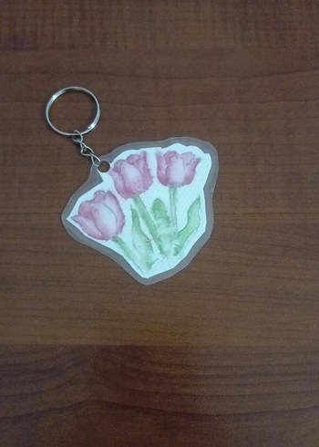 Pembe Püsküllü Bohem Anahtarlık (hediyeli) - Görsel 3