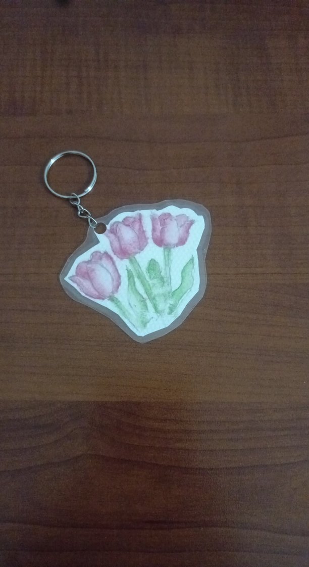 Pembe Püsküllü Bohem Anahtarlık (hediyeli) - Görsel 3