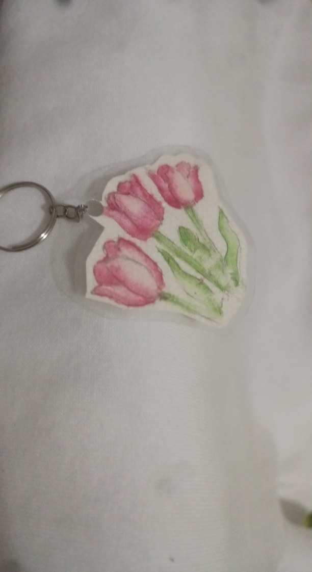 Pembe Püsküllü Bohem Anahtarlık (hediyeli) - Görsel 2