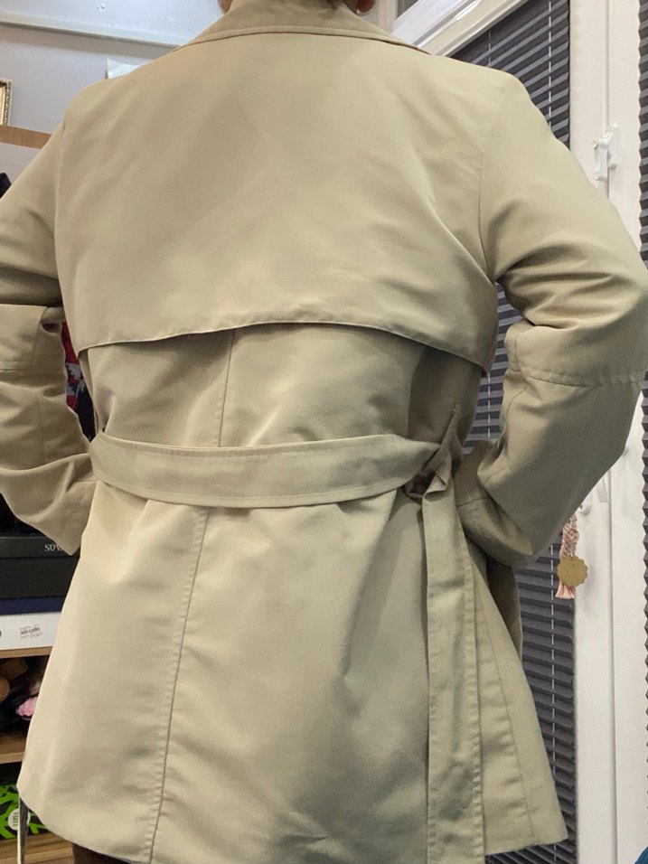 Bej Midi Kadın Trençkot Kemerli - Görsel 4