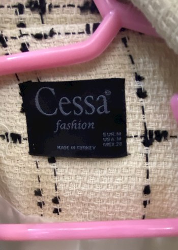 Düğmeli Beyaz Midi Kadın Blazer Ceket - Görsel 4