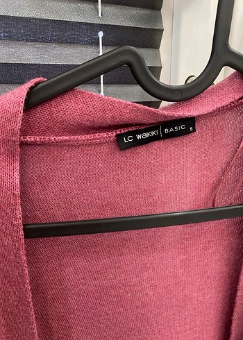 Bordo Düğmeli Kadın Hırka - Görsel 2