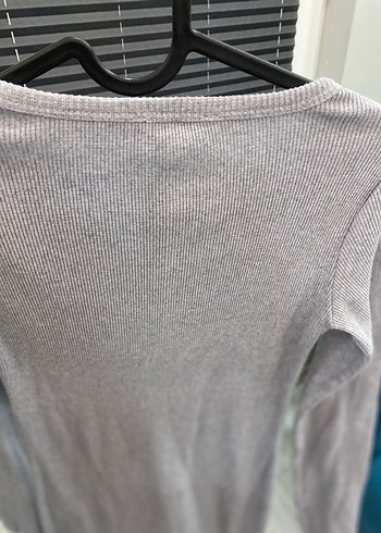 Gri Uzun Kollu Triko Midi Elbise - Görsel 3