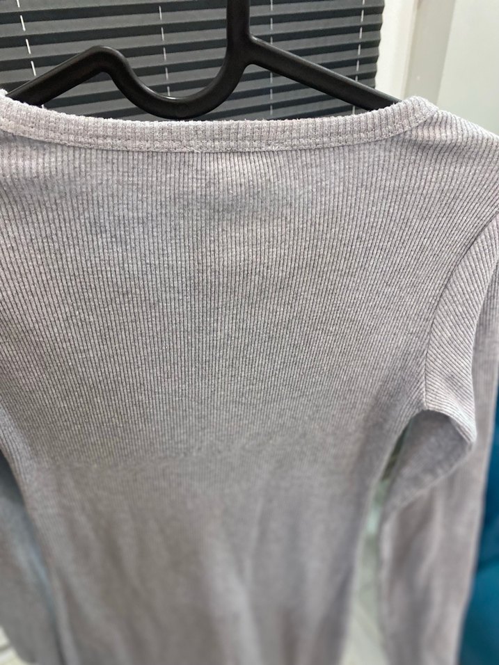 Gri Uzun Kollu Triko Midi Elbise - Görsel 3