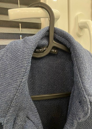 Düğmeli Gri kaşe ceket tunik - Görsel 4