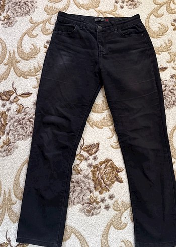 Siyah Bağcıklı Kadın Kot Pantolon