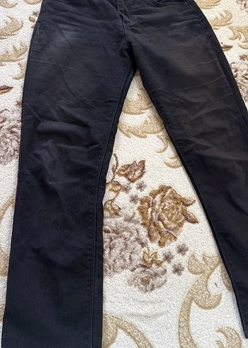 36 Beden Siyah Bağcıklı Kadın Kot Pantolon