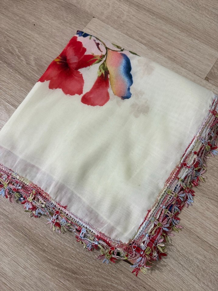 Renkli Fırfırlı Bohem Kadın yazma - Görsel 4