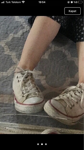 Converse beyaz sneaker ayakkabi